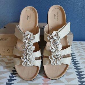 Clarks flower sandles